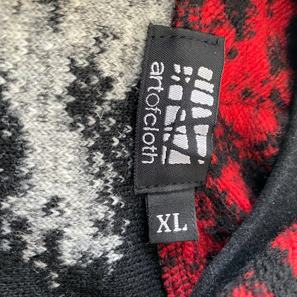 ART OF CLOTH wool vest over blk Cashmere sweater - Picture 5 of 6